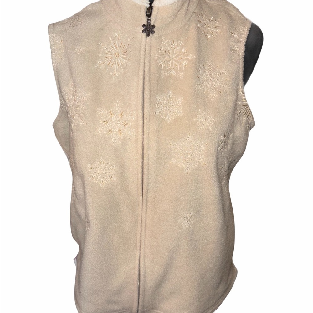 croft & barrow Cream Sherpa Fleece Vest